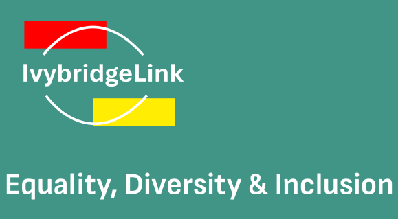 A graphic of the IvybridgeLink logo and the words 'Equality, Diversity & Inclusion' for the Equality, Diversity & Inclusion policy download